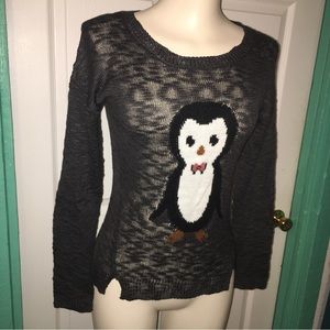 ❌SOLD❌—Gray Penguin Sweater